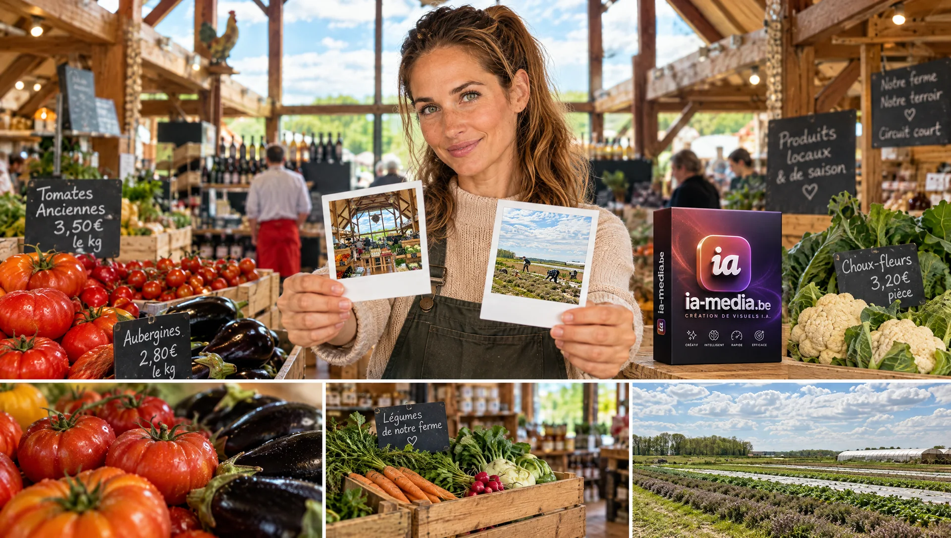 Exemple de visuels IA pour : Ferme & produits locaux